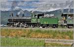 G 4/5 107  Albula  zieht den Dampfzug 2131 bei Zizers am Calanda vorbei. (13.05.2018)