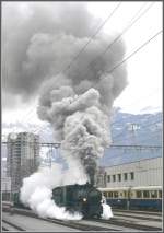 Mit Volldampf macht sich der RTC Steam Train auf den Weg zur Davoser Rundfahrt. (24.01.2011)