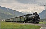 Muttertags Dampfextrazug Davoser Rundfahrt mit G 4/5 107  Albula . Hier ist der Zug bei Cazis unterwegs. (08.05.216)