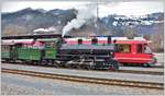 Dampfextrazug mit G 4/5 107  Albula  von der Surselva zurück nach Landquart in Untervaz-Trimmis.