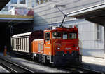 RhB - Rangierlok  Geaf 2/2 20604 im Bahnhof Chur am 19.02.2021