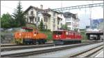 Ge 3/3 215 und Ge 6/6 II 701  Rtia  in Chur.