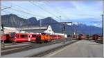 Allegra 3515 und Rangierloks 233 und 88 in Landquart.