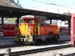 RhB - Diesel-Rangierlok Gm 3/3 231 unterwegs im Bahnhofsareal in Landquart am 26.03.2016