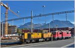 Gmf 4/4 243 und Ge 4/4 II 632  Zizers  in Samedan.