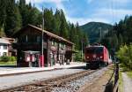 Ge 4/4 I 603  Badus  am 14. August 2011 mit einem Glacierexpress in Davos-Wiesen.