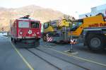 Nach 65 Dienstjahren und 6 Mio.km Fahrleistung,geht die Ge 4/4 I 602  Bernina  (BBC/SLM/MFO 1947)in Pension.Sie kommt fr die nchsten 5 Jahre in das VHS Luzern.Landquart 07.03.12    