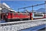 Ge 4/4 I 610  Viamala  in Samedan.