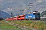 RE1716 mit Ge 4/4 II 619  Samedan  in Zizers. (13.05.2018)