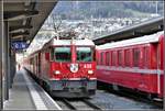 RE1224 nach Disentis mit Ge 4/4 II 625  Küblis  in Chur. (28.12.2018)