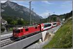 Glacier Express PE905 mit Ge 4/4 II 614  Schiers  in Reichenau-Tamins. (14.06.2019)