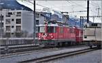 RE1724 von Disentis mit Ge 474 II 631  Untervaz  in Chur Gbf. (08.12.2019)