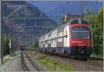 Auf der SBB verkehrt ein neuer DS Triebzug 514 019-9 zwischen Chur und St.Margrethen und begegnet bei Chur Wiesental der Ge 4/4 II 631  Untervaz . (24.05.2008)