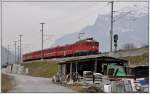 Re1236 mit Ge 4/4 II 626  Malans  zwischen Zizers und ntervaz-Trimis. (08.04.2013)