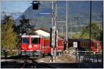 RE1358 von St.Moritz erreicht Landquart. Zuglok ist die Ge 474 II 619  Samedan . (09.10.2014)