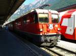 Ge 4/4 II 625 mit RE 1244 (Scuol-Tarasp - Landquart - Chur - Disentis/Mustér) am 21.7.2015 im Bahnhof Chur.