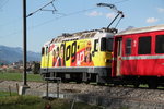 Ge4/4 II 611 mit einem Regionalzug nach Landquart zwischen Grüsch und Malans.11.04.16