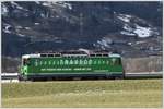 Neuste Werbe Ge 4/4 II 621  Felsberg . Die Lok wurde in den Farben der TRAVECO Transporte AG gestaltet und befindet sich hier auf Probefahrt zwischen Zizers und Igis. (02.02.2017)