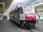 Whrend des Bahnhofsfests in Chur stand die fr die Aufnahme der Albula- und Berninalinie ins Unesco Welterbe werbende Ge 4/4 III 650 mit zustzlichen Informationen auf Gleis 1 auf dem Bahnhofplatz. 