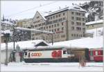 Ge 4/4 III 641  Maienfeld  steht abfahrbereit mit einem RE nach Chur in St.Moritz. (12.01.2010)