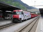 RhB - Ge 4/4  650 mit Schnellzug von St. Moritz im Bahnhof Chur am 10.05.2014