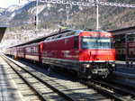 RhB - Ge 4/4 648 mit Personenzug nach St. Moritz im Bahnhof Chur am 26.03.2016