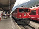 Richtungswechsel der Ge 6-6 II 706 6 der Räthischen Bahn für  den Glacier Express in Richtung St. Moritz am 28. Juni 2018 in Chur.