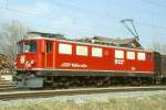 RhB - Ge 6/6 II 706  DISENTIS/MUSTR  am 16.03.1999 in Untervaz - Universallokomotive - bernahme 26.06.1965 - SLM4519/MFO/BBC - 1776 KW - Gewicht 65,00t - LP 14,50m - zulssige Geschwindigkeit 80