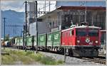 5732 aus Ilanz mit der Ge 4/4 I 610  Viamala  trifft mit Valserwasser in Untervaz-Trimmis ein. (14.07.2020)