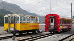 Offener Aussichtswagen B 2098 Rhätische Bahn in St. Moritz; 10.06.2019
