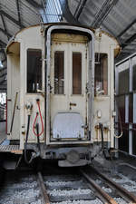 Der Salonwagen As 1154 der Rhätischen Bahn wurde 1930 gebaut. (Verkehrszentrum des Deutsches Museums München, August 2020) [Genehmigung liegt vor]