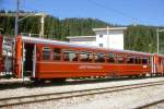 RhB - B 2269 am 19.08.1989 in Arosa - 2.Klasse Spitzenverkehrs-Personenwagen fr Stammnetz mit Drehgestellen lterer Wagen - bernahme: 29.01.1987 - FFA/RhB/SWP - Fahrzeuggewicht 18,00t - Sitzpltze