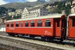 RhB - B 2282 am 21.08.1993 in St.Moritz - 2.Klasse Personenwagen in schwerer Stahlbauart - Baujahr 1930 - SWS/RhB - Fahrzeuggewicht 23,00t - Sitzpltze 52 - LP 16,44m - zulssige Geschwindigkeit 80