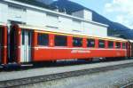 RhB - A 1225 am 06.06.1993 in St.Moritz - 1.Klasse Einheitspersonenwagen Typ I - bernahme 20.12.1962 - FFA/SIG - Fahrzeuggewicht 20,00t - Sitzpltze 36 - LP 18,42m - zulssige Geschwindigkeit 90