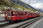 RhB: JUBILÄUM
     20 JAHRE CLUB 1889
Der Sonderzug Fliegender Rhätier während der Ausfahrt Samedan einmal anders fotografiert (15.10.2016).
Foto: Walter Ruetsch 
