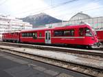 Die Ge 4/4 II 631 und ein neue Steuerwagen Bt 528.05 mit ein Probefahrt im Bahnhof LANDQUART, 24/10/2019