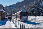 RhB AGZ als IR St. Moritz - Chur am 16. Januar 2021 in Celerina.