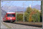 S1 1521 mit Steuerwagen 1714 nach Rhzns bei Chur Wiesental. (08.10.2010)
