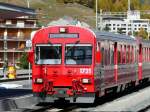 RhB - Steuerwagen BDt 1721 bei der einfahrt im Bahnhof Samedan am 18.10.2013