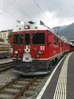 Hier eine Regionalbahn am 24.5.2008 in Tirano nach St Moritz.