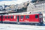 RhB - ABe 4/4 II 42 am 26.02.2000 in St.Moritz - Gleichstromtriebwagen Bernina - Baujahr 1964 - SWS/BBC/MFO/SAAS - 680 KW - Gewicht 41,00t - 1./2.Klasse Sitzpltze 12/24 - LP 16,54m - zulssige