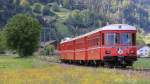 S-Bahn S2 1568 von Thusis nach Chur mit Be 4/4 512 und Steuerwagern 1712 kurz nach Thusis. (18.05.2013)