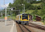 Die Schalker Diesellok 23403 beim Rangieren in Filisur.