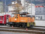 RhB - Rangierlok Ge 3/3 214 im Bahnhof Chur am 25.11.2016