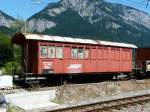 RhB - Dienstwagen Xk  9035 in Reichenau am 26.07.2009