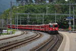 Ge 4/4 II 626  Malans  erreicht mit dem RE1729 (Scuol-Tarasp - Disentis/Muster) den Bahnhof von Reichenau-Tamins.