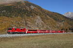 RhB Ge 4/4 II 626  Malans  am 27. Oktober 2021 bei Zernez im Engadin.