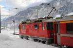 Ge 4/4 von der RhB mit dem Namen Arosa zur rckfahrt von Disentis nach Chur.