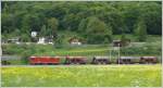 Ge 4/4 II 625  Kblis  bringt vier leere Kieswagen nach Schiers zum Fllen. (14.05.2009)