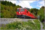 RE1236 mit Ge 4/4 II 621  Felsberg  unweit von Reichenau-Tamins.